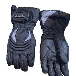 Tourmaster Cold-Tex Motorcycle Gloves leather canvas Black Small/7 11688/11689